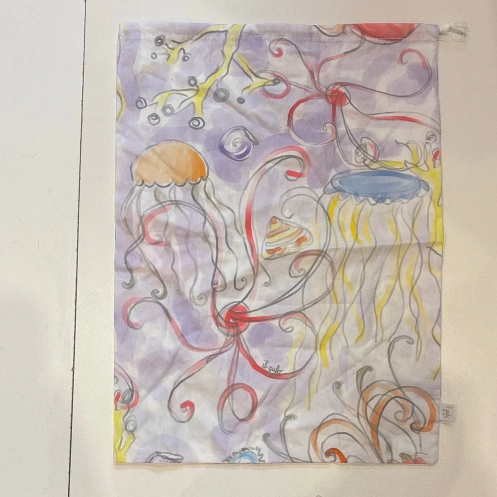Il Gufo Colorful Kids Bag with Floral and Bird Octopus Design